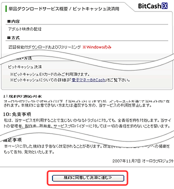 ビットキャッシュ決済ご利用規約